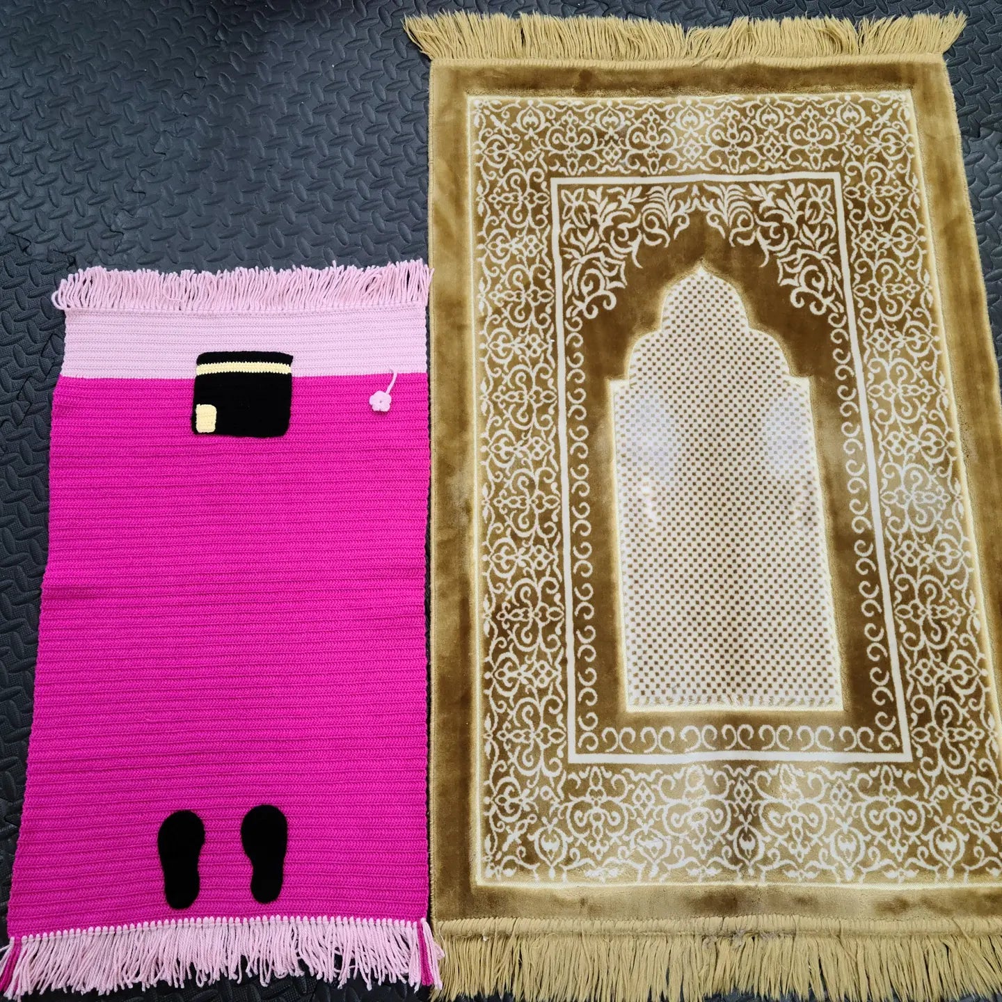 Hand Crocheted Little Girls Prayer Rug